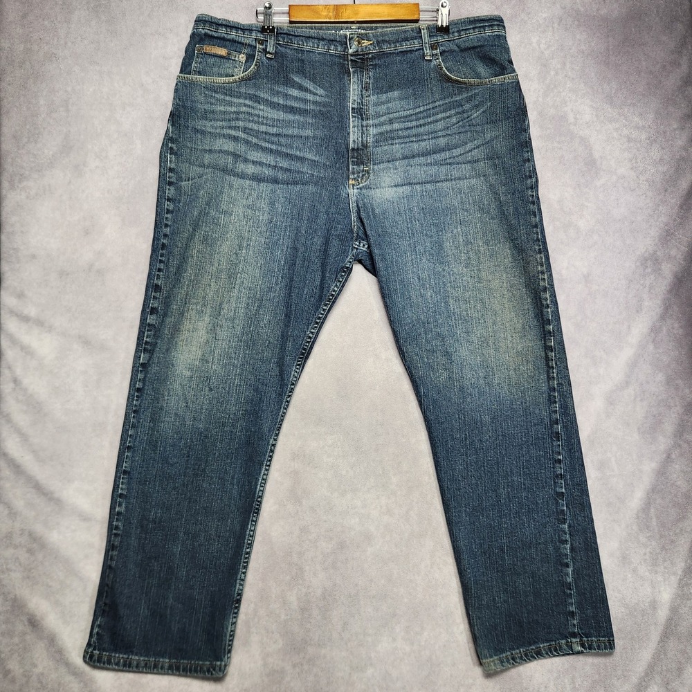 Wrangler Mens Jeans 42x30 Dark Wash Advanced Comfort Straight Fit Denim